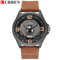 Curren 8305 New Men Watch Quartz Wristwatches Analog Army Military Watches Leather Waterproof Relogio Masculino